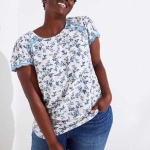LOFT Floral Blouse